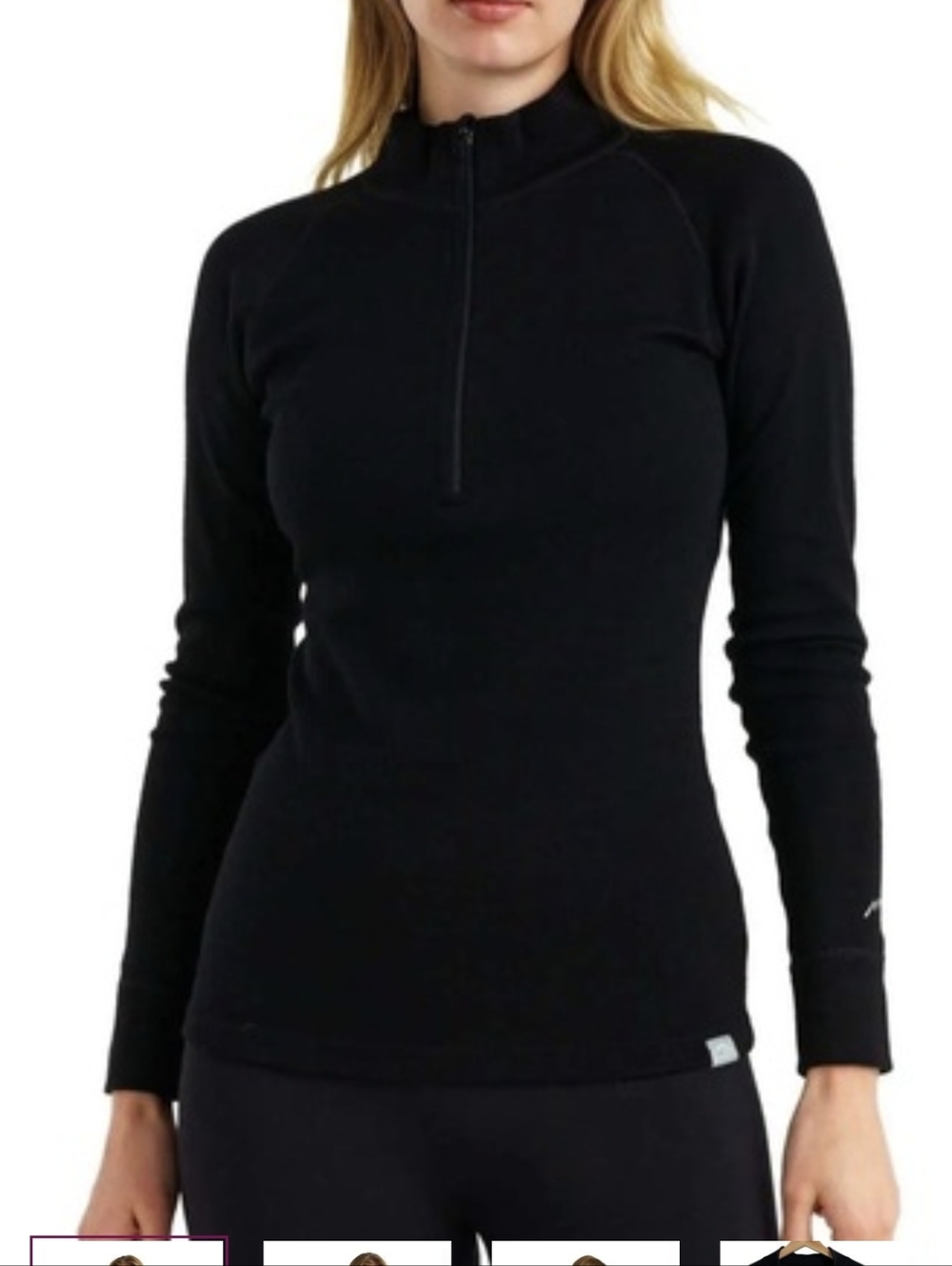 Merino.tech 100% Superfine Merino Wool 320 Heavyweight Quarter-Zip - XS